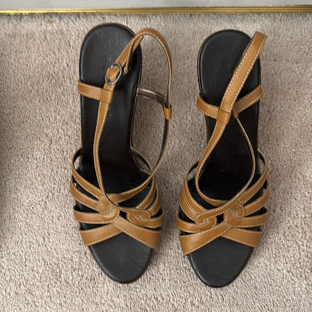 Pesaro Wedge Heel Sandals| Beige | SZ 11